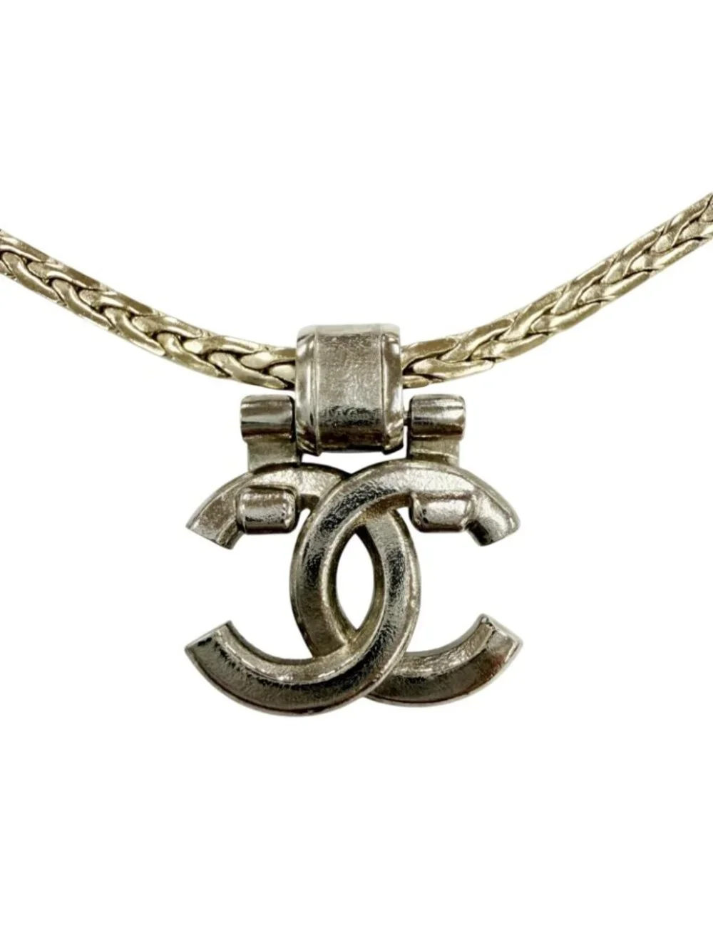 Chanel CC Logo Bijoux Decoration Necklace Choker Silver Gold